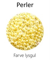 Perler 3 mm farve lys gul
